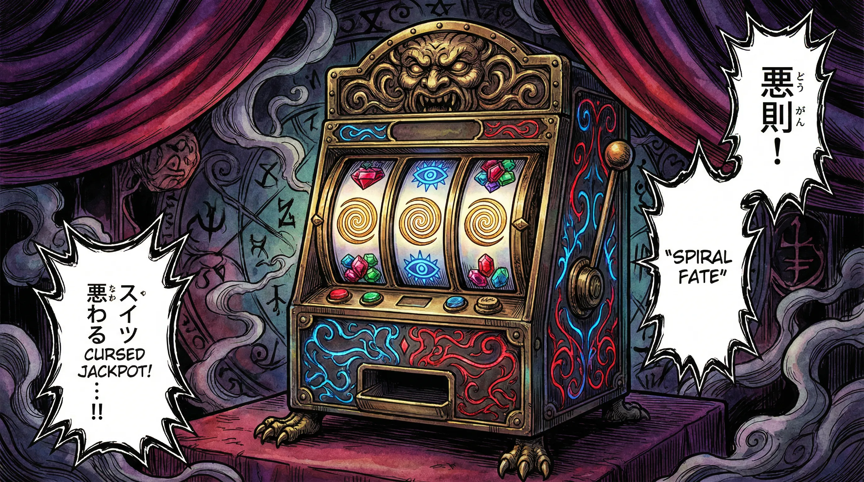 Máquina caça-níqueis mística do bethorse com símbolos dourados